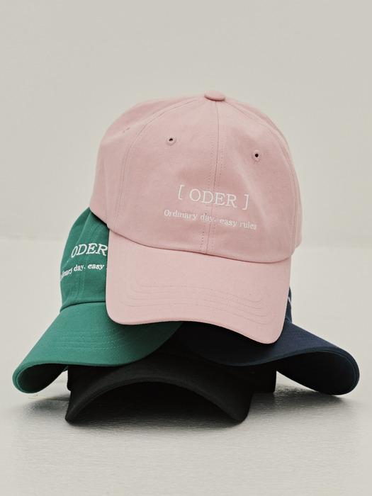 lettering embroidered ball cap-4colors