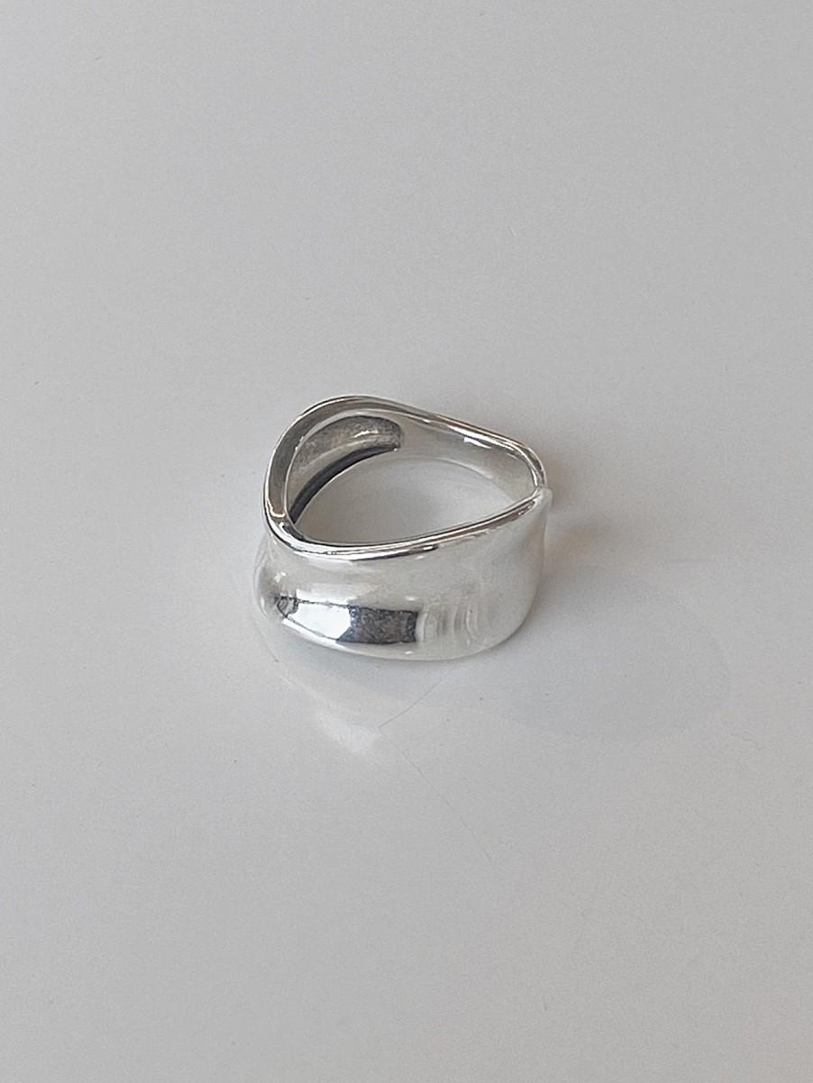(925silver) River wave ring