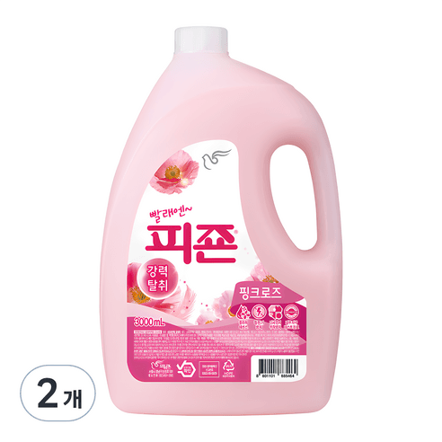 피죤 레귤러 섬유유연제 핑크로즈 본품, 3L, 2개 - 액체섬유유연제 | 쿠팡