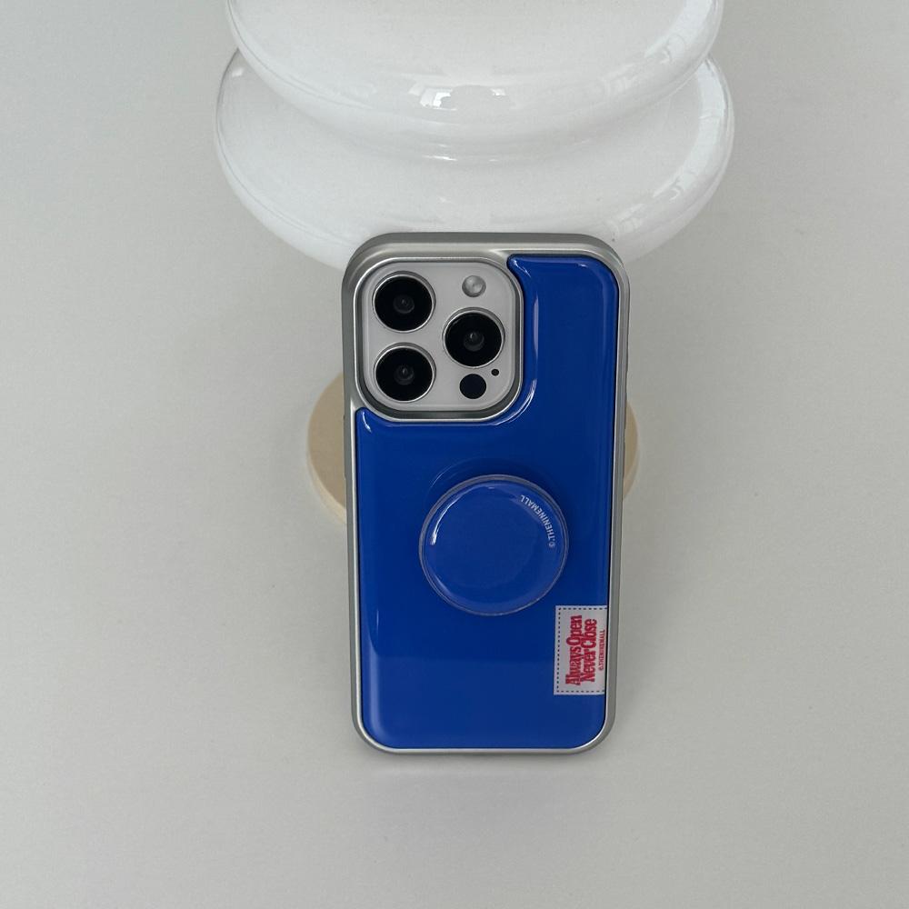 베이직 컬러 라벨 [실버 범퍼케이스]