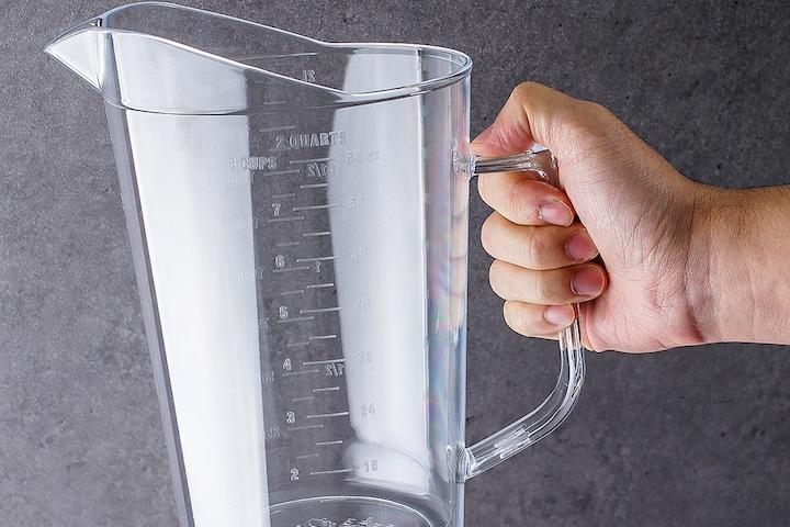 PC 플라스틱 이유식 베이킹 라면물 계량컵 비커 2L (64oz)