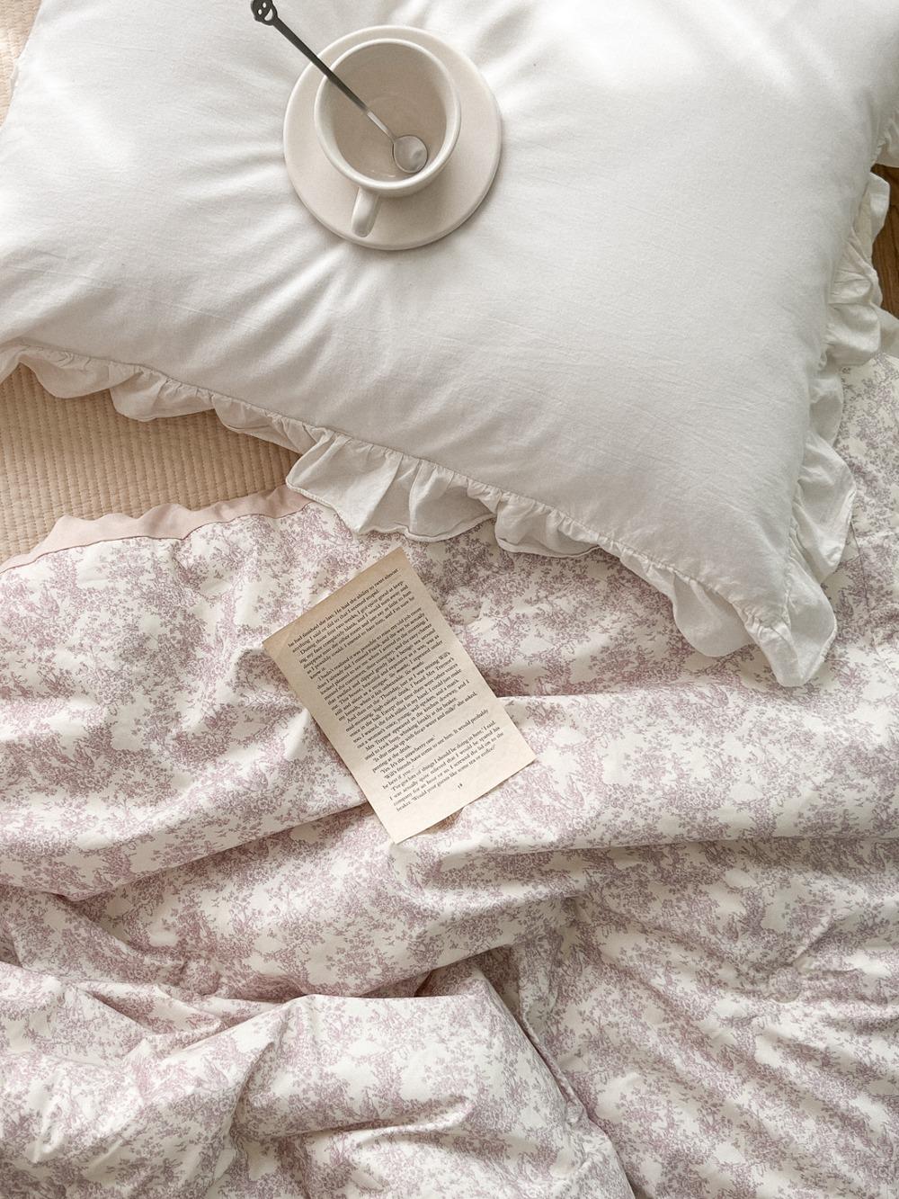 겉바속촉 뜨왈 연보라 사계절 쁘띠토숀 모달 차렵이불