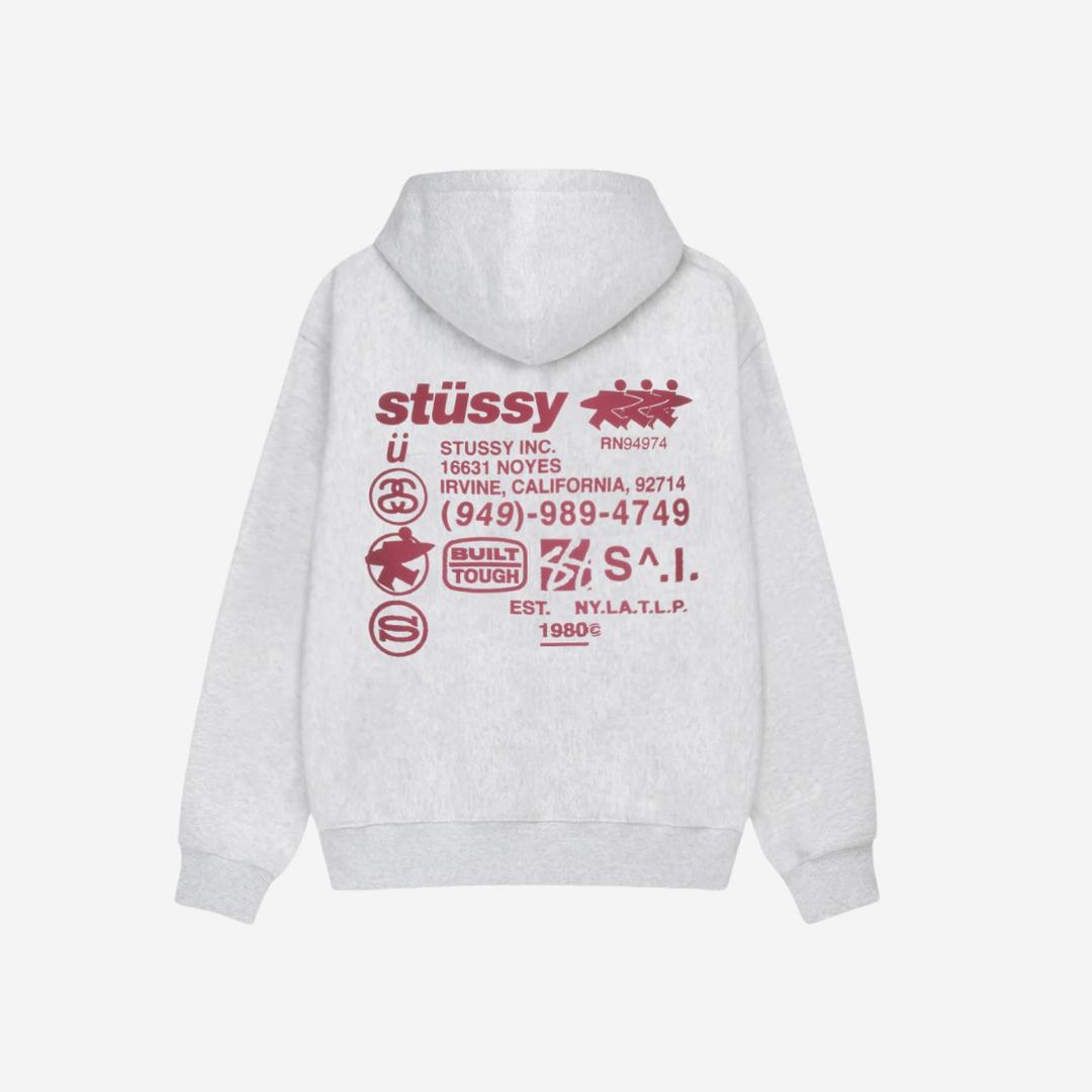Stussy DNA Zip Hoodie Ash Heather