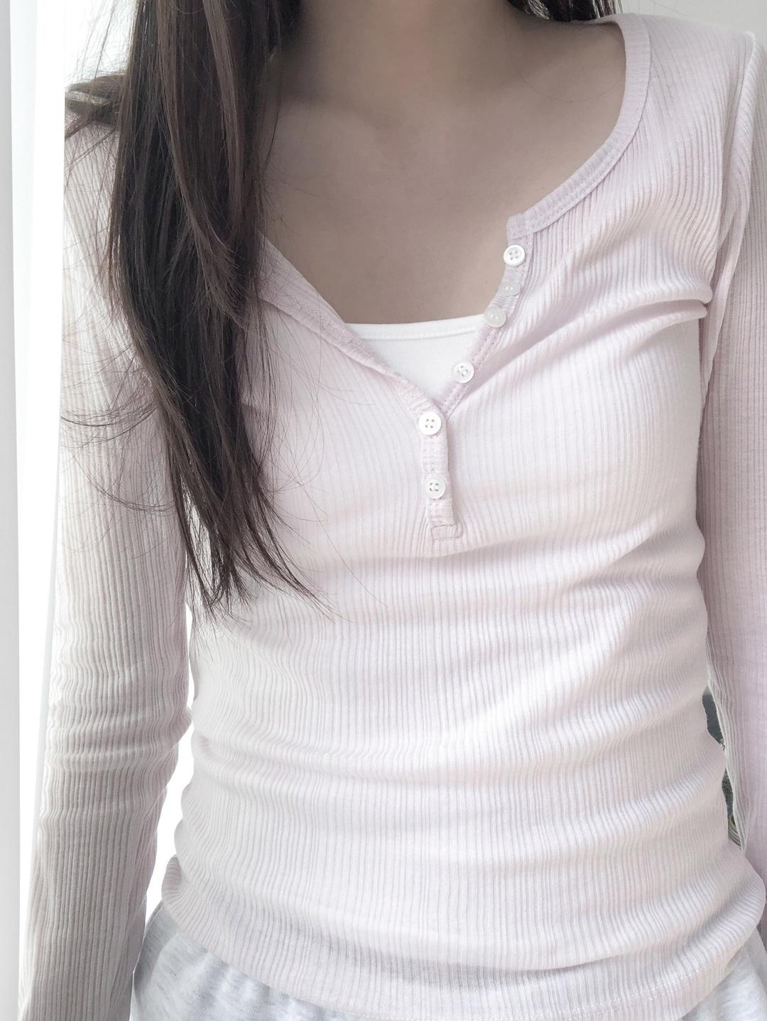 고와 button long sleeve tee (3c)