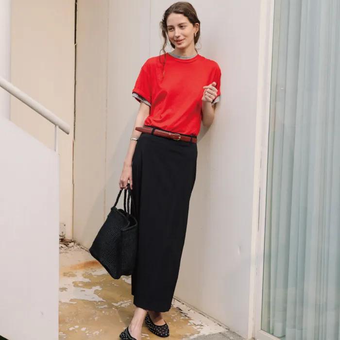 [3차] Back Slit Long Skirt(Black)