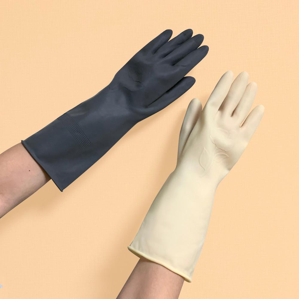 제로웨이스트 고무장갑 오른쪽 왼쪽 국내생산 주방 설거지 라텍스 긴 고무장갑 그레이 천연샵