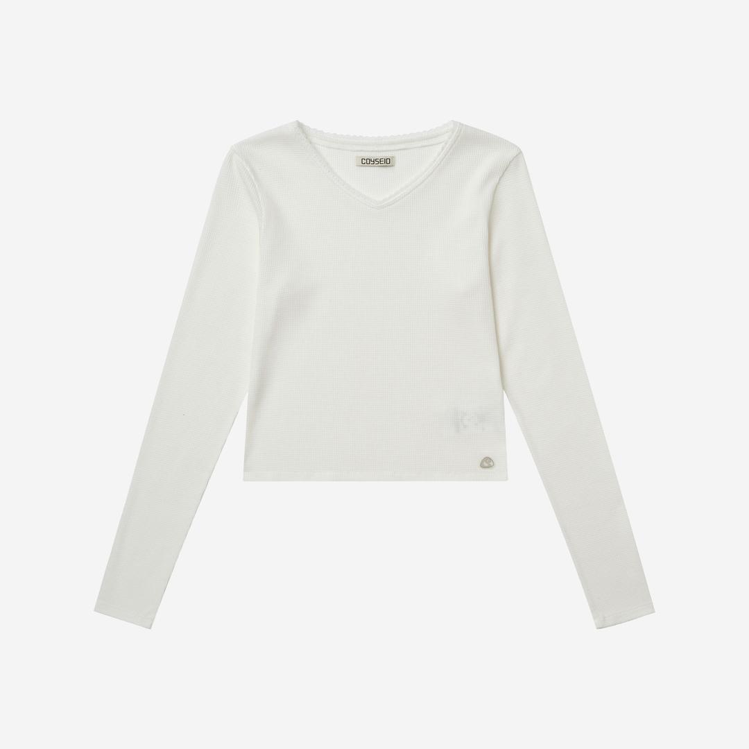 Coyseio Lace Waffle Longsleeves Ivory