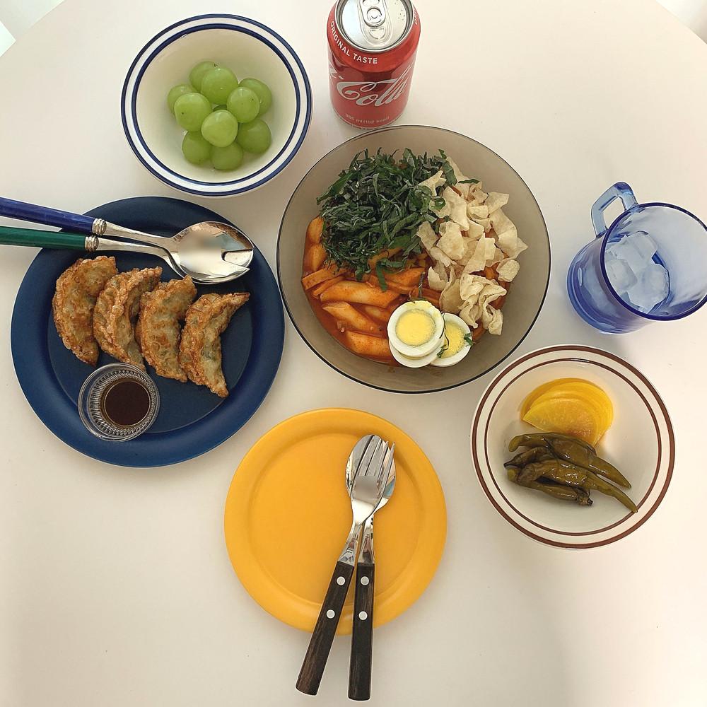 무광 컬러 원형 접시 S,M 3color (카키 추가)