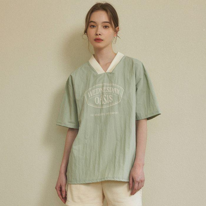 W/Signature Nylon Raglan T-shirt _Avocado