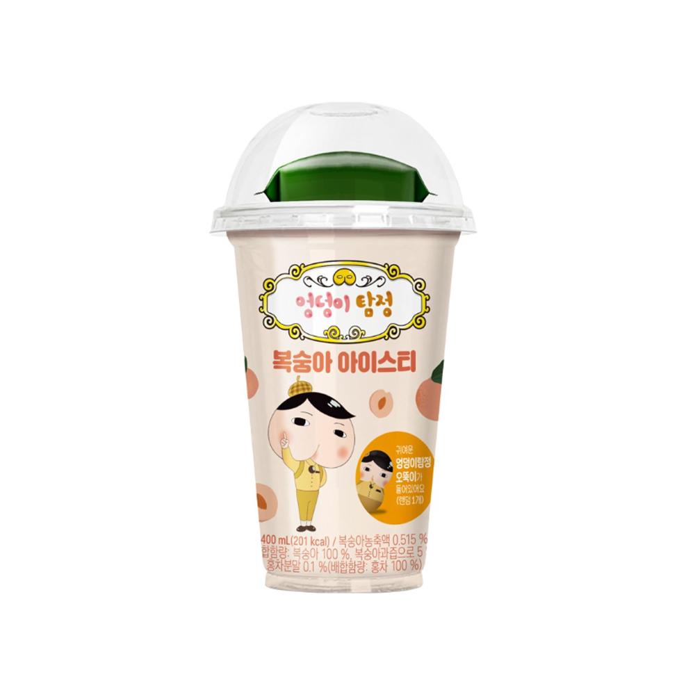 엉덩이탐정 복숭아아이스티 컵음료 오뚝이 랜덤발송 400ml x 6개, 400ml, 6개