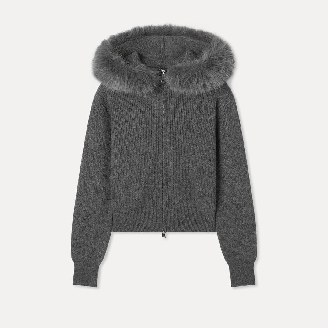 미쏘 퍼 후드 니트집업 가디건 RE CKG12SS_MIWCKG31QS