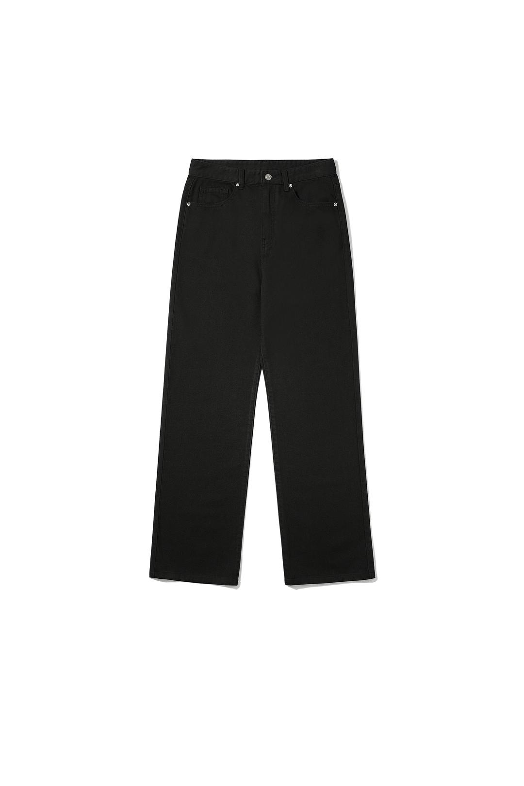 Jeans Midrise Straight Fit Black