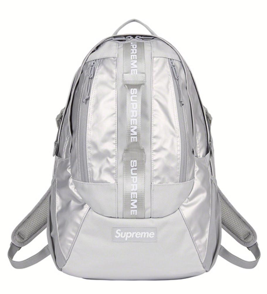 정품 슈프림 한정판 백팩 FW22 실버