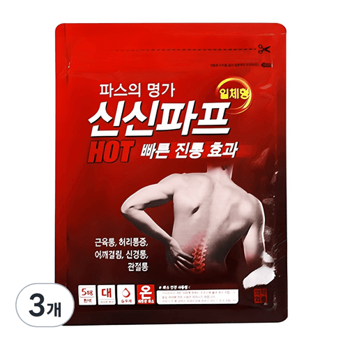 신신제약 신신파프 HOT 파스, 5개입, 3개