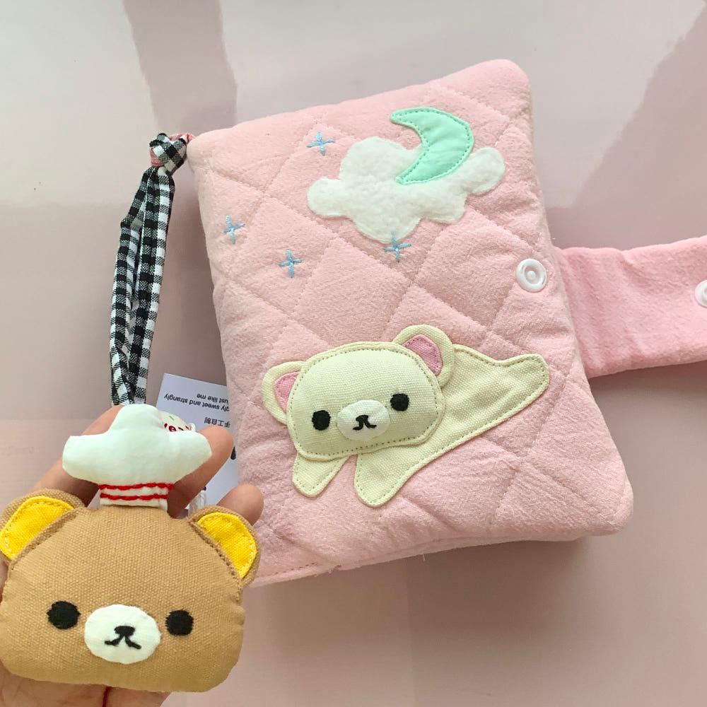 페어리룸 둥실쿠마 북커버 다이어리 핑크