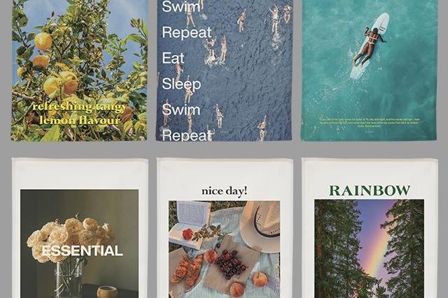 자연 풍경 모던 디자인 행잉 패브릭 포스터 대형 가로 세로 가리개 커튼 26종 5size