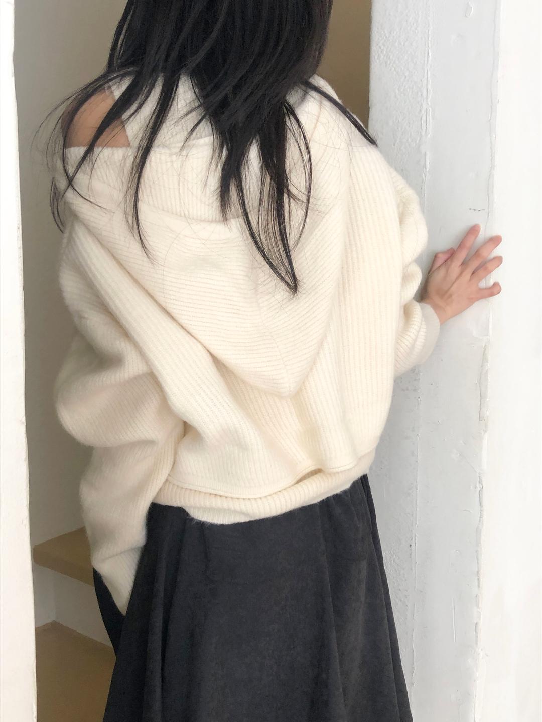 *closet* 제인 레이어드 후드 니트 set (3 color)