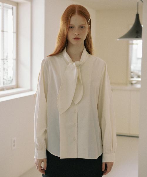 TIE COTTON SHIRT_CREAM