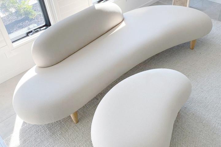 MJBS144 북유럽 곡선 디자인 라운드형 패브릭 소파 3size 4color