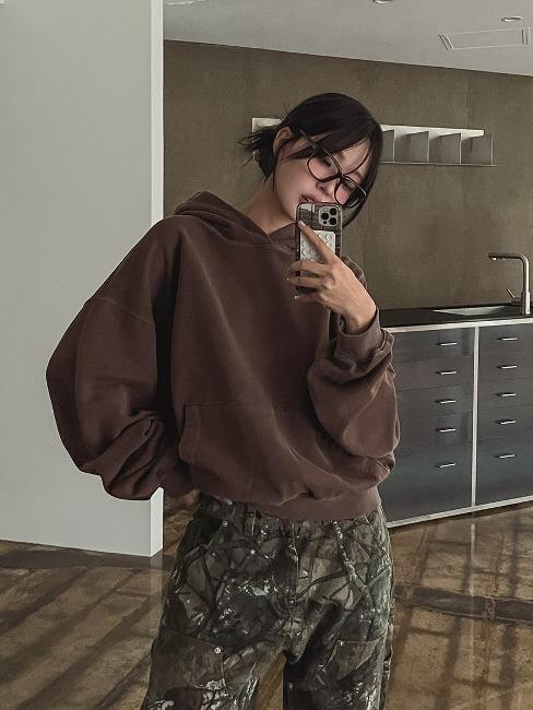 벨리나 피그먼트 세미크롭 후드