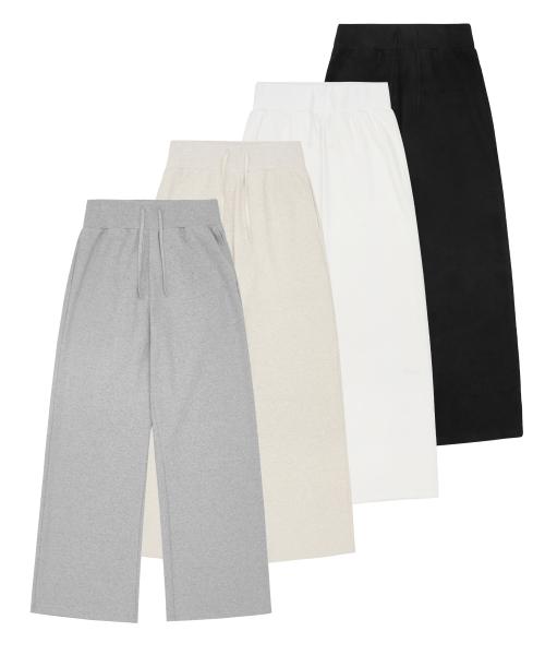 W 베이직 하이웨스트 스웨트 팬츠 (4colors)