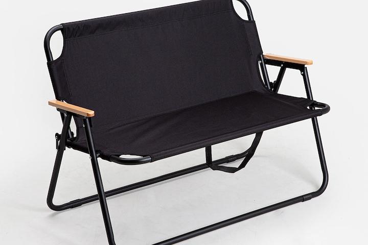 [오늘의딜]문캠핑 와이드 폴딩체어 (아이보리, 블랙)