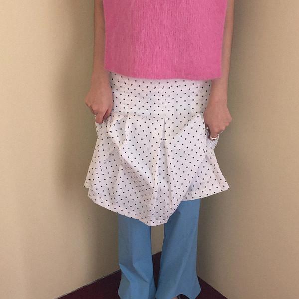 dots pleats skirt