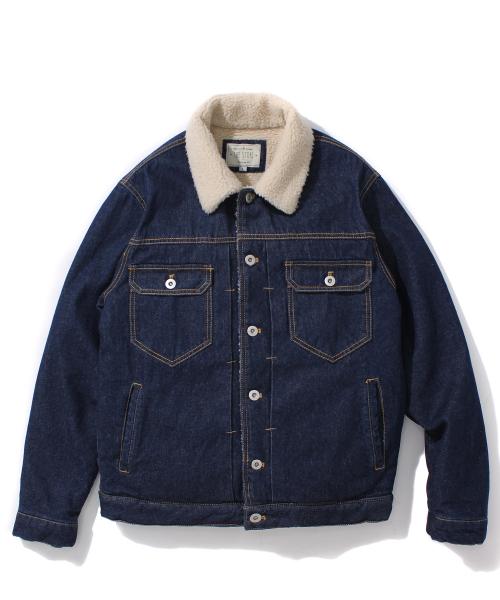 워싱 데님 셰르파 자켓 (블루)