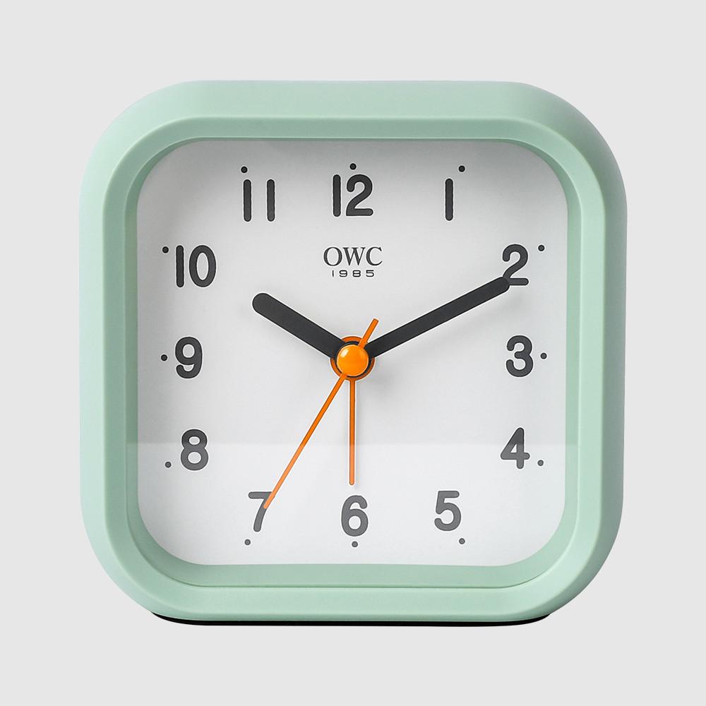 OWC시계 이지라이프 조명 알람 무소음 탁상시계, 민트 OT1636M