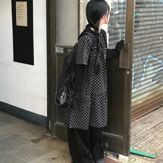 (2color)히메 도트 레이어드 원피스