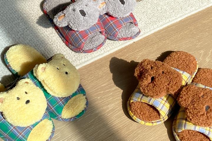 핸드메이드 인형 거실화/실내화 (3 color)