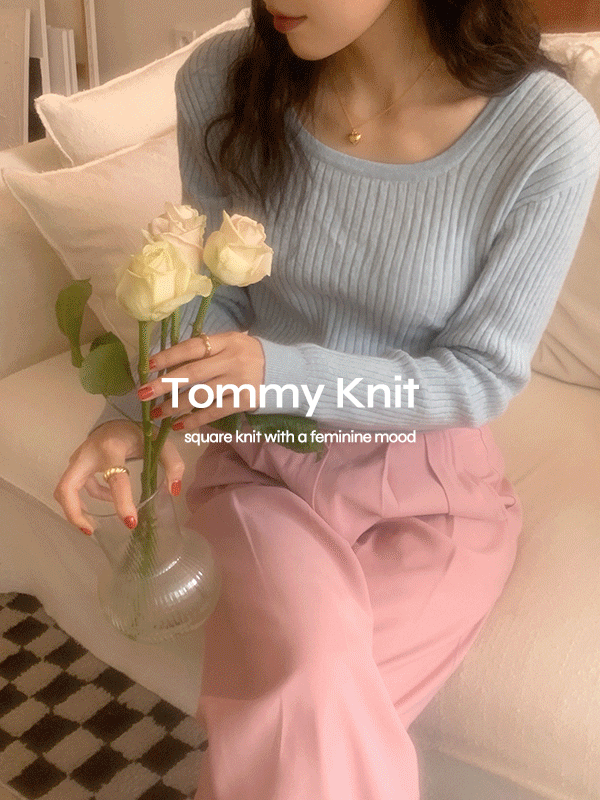 토미 가을 파스텔 골지 크롭 니트(6color)