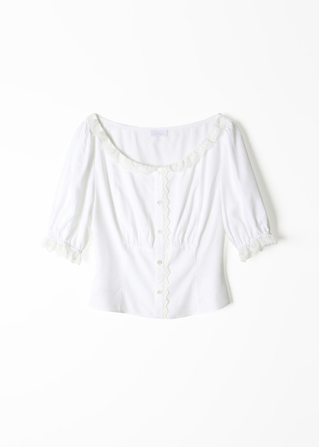 Jane Lace Blouse(White)