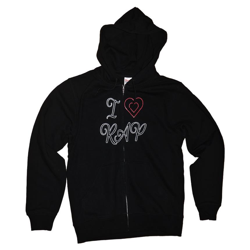 I LOVE RAP Hoodie Zip-Up