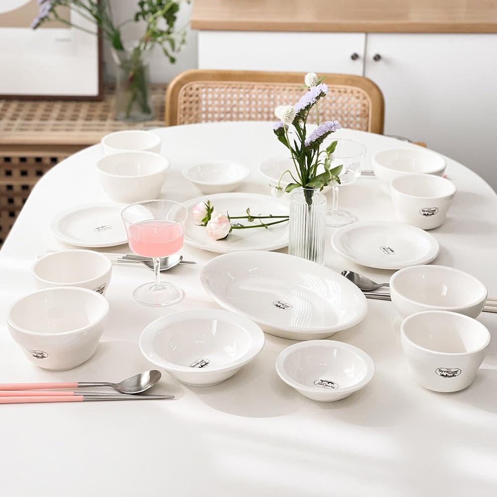 [원키친몰] 시라쿠스 뉴욕 화이트 4인 그릇 세트