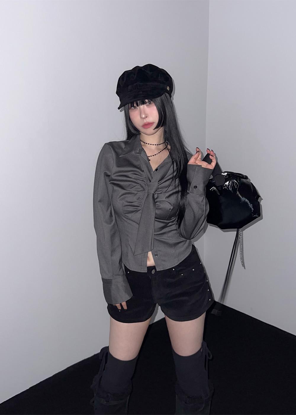 KEPPIN CORDUROY STUD SHORTS 2color / 케핀 골덴 스터드 숏팬츠