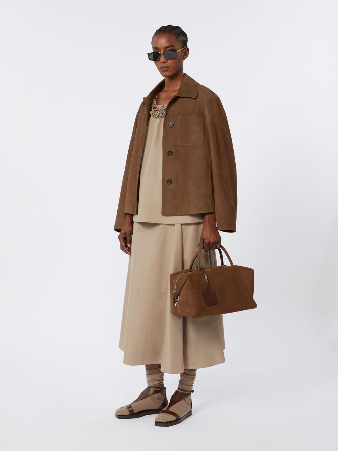 클로에 레더 자켓, dark brown | Max Mara