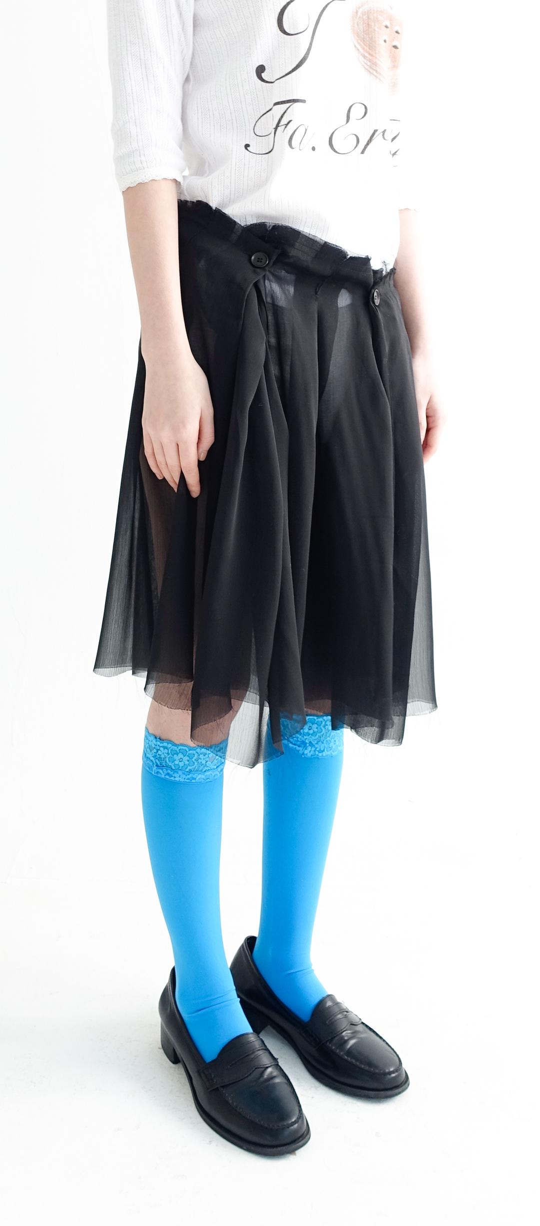 vivid color lace knee socks
