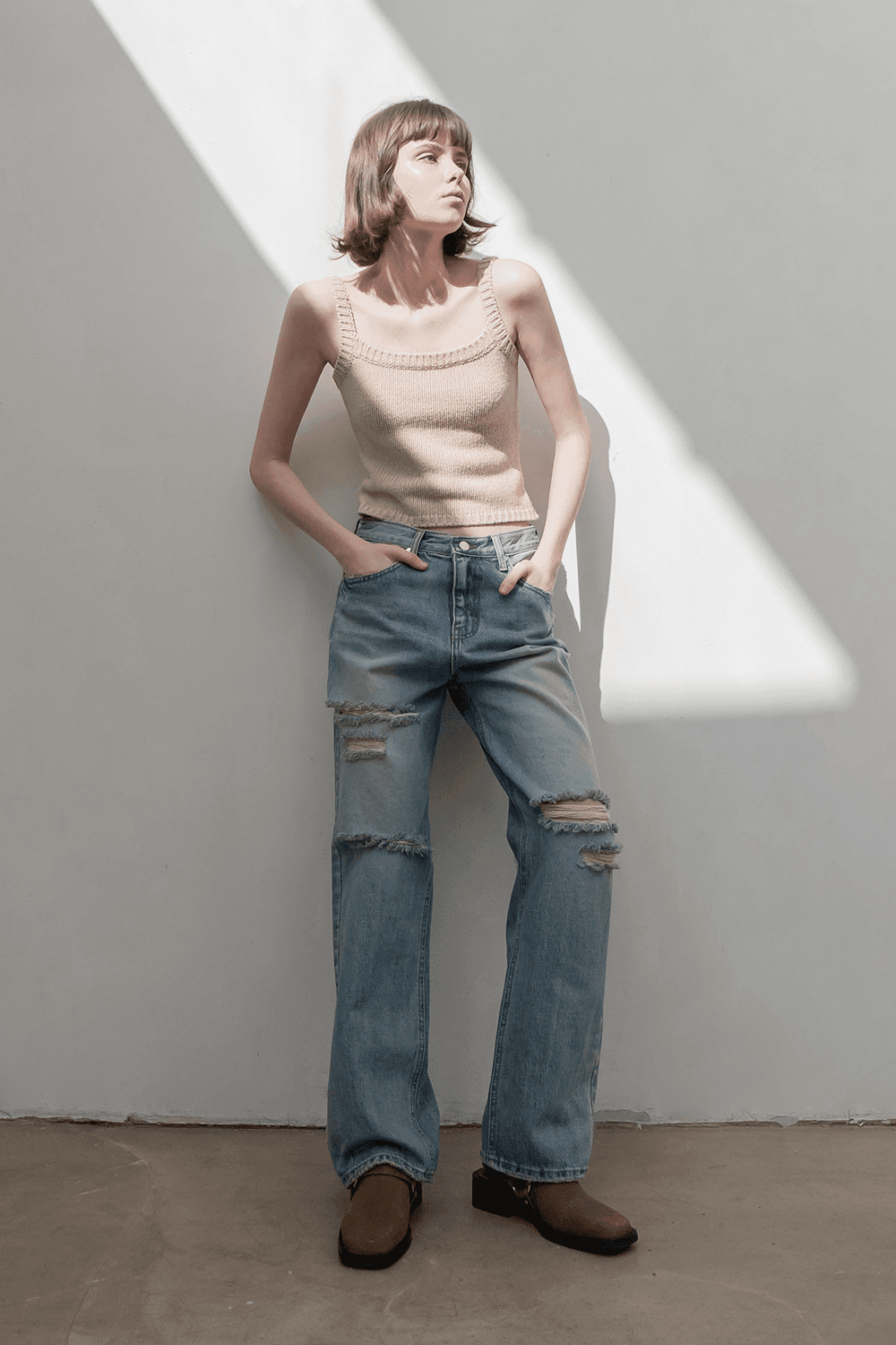 DESTROYED DENIM (LIGHT BLUE)