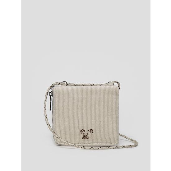 [에잇세컨즈] [BROWNIE BEAR] 베이지 코듀로이 미니 지갑 (1919D3WY2A)