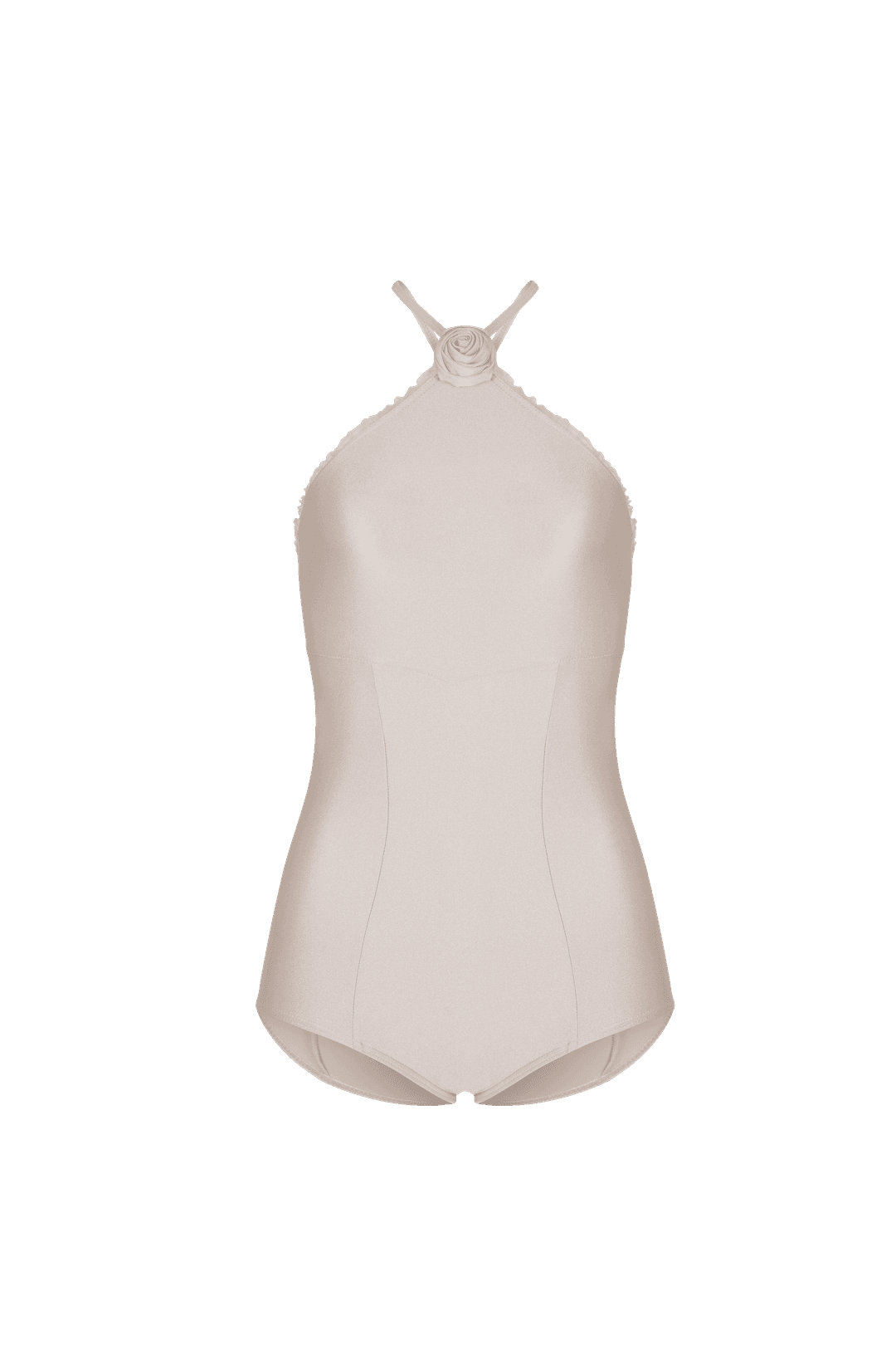 ROSE HALTER NECK LEOTARD (beige)
