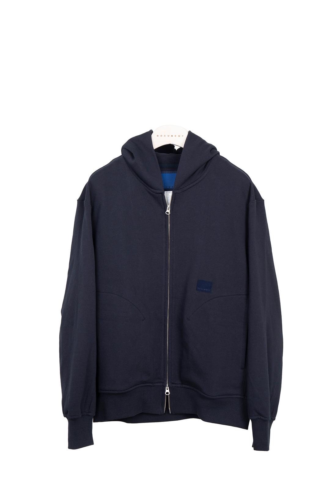 HOODED ZIP UP_NAVY