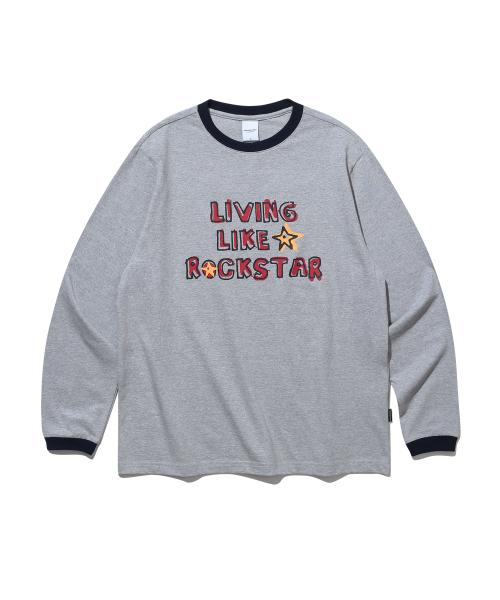 락스타 링거 롱슬리브 (그레이)