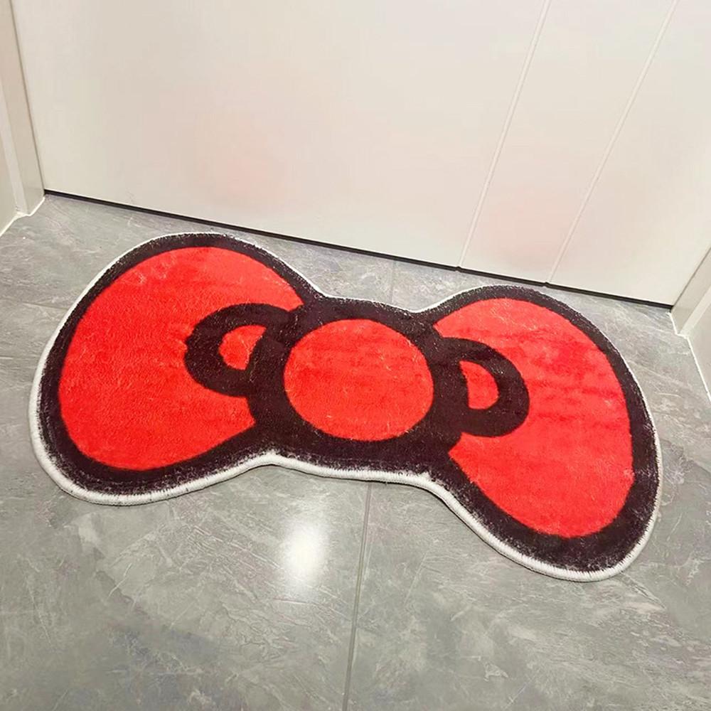 히마일 산리오 인테리어 소품 헬로 키티 리본 러그 미니 발매트 카페트 카펫 현관 침실 주방 화장실 자취방 꾸미기 집들이