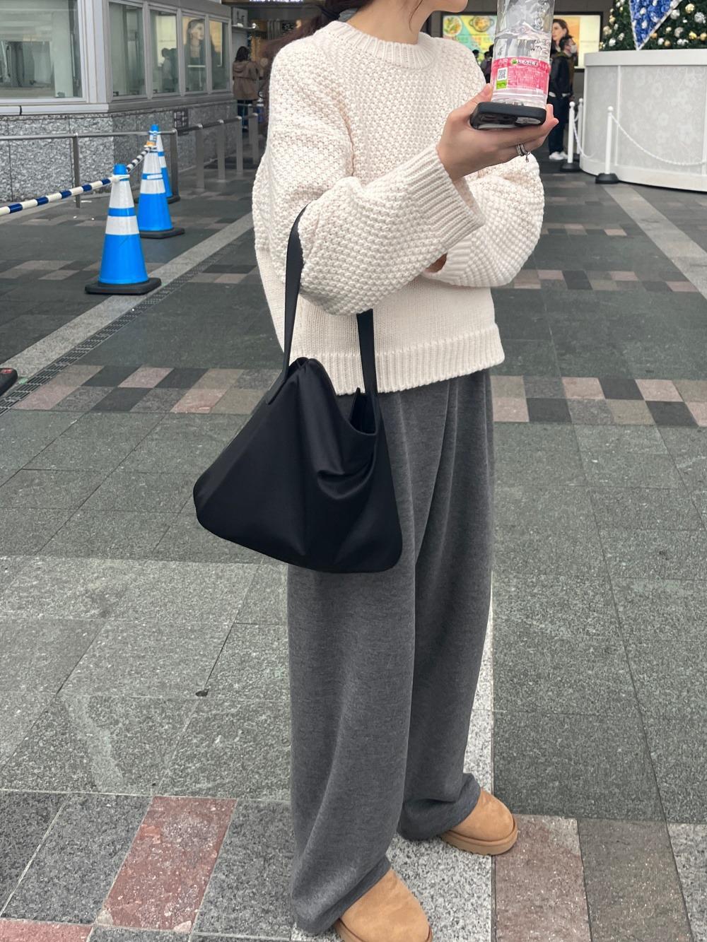 [리어스 제작] 기모 릴랙스드 팬츠 (charcoal)