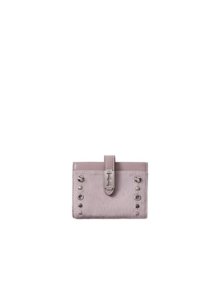 Magpie Goth Stud Card Wallet (맥파이 고스 스터드 카드지갑) Pink