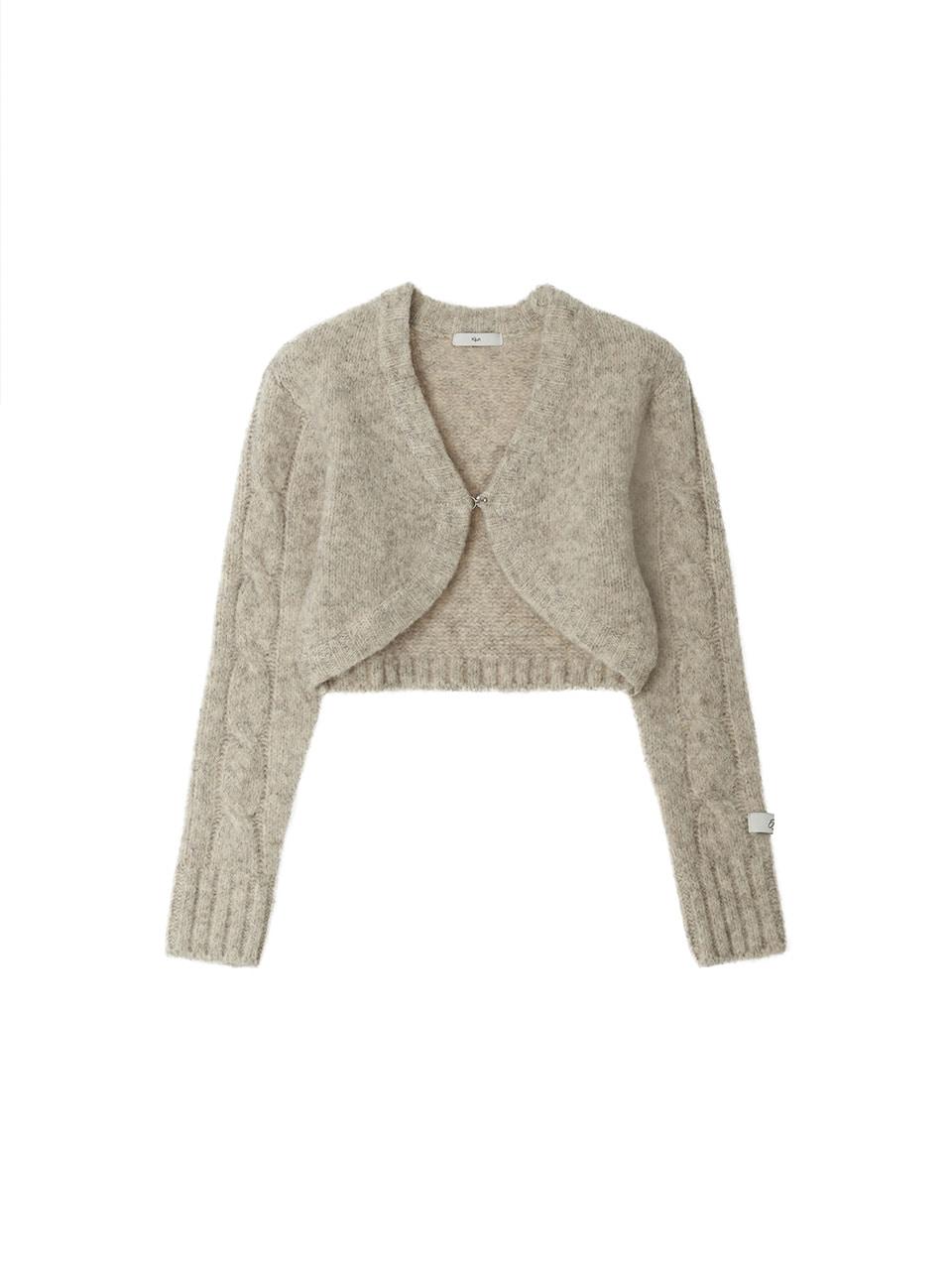 Cable Knit Bolero Oatmeal