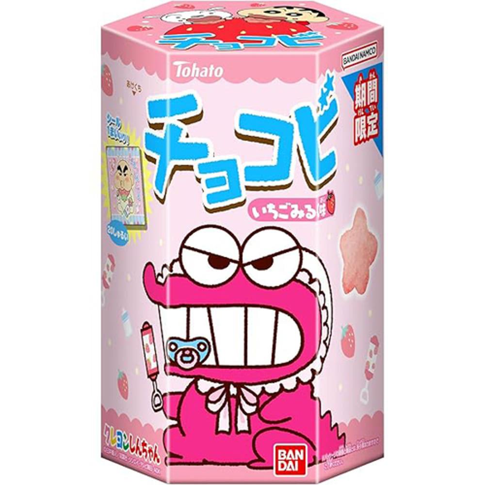짱구는 못말려 초코비 딸기 밀크맛 크레용신짱 일본과자 / 스티커 포함