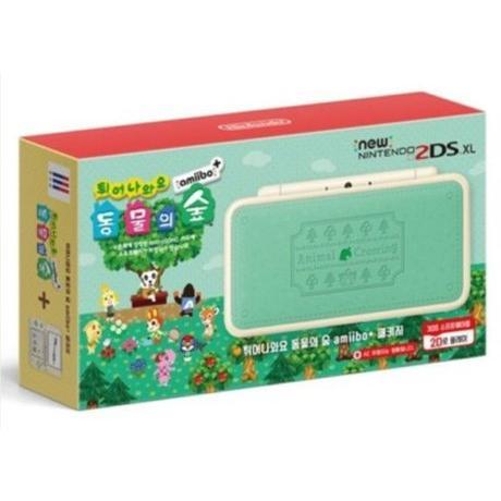 [중고][3DS] new 뉴 2DS XL 휴대용 게임기 튀어나와요 동물의 숲 에디션 아미보 플러스 국내판 닌텐도
