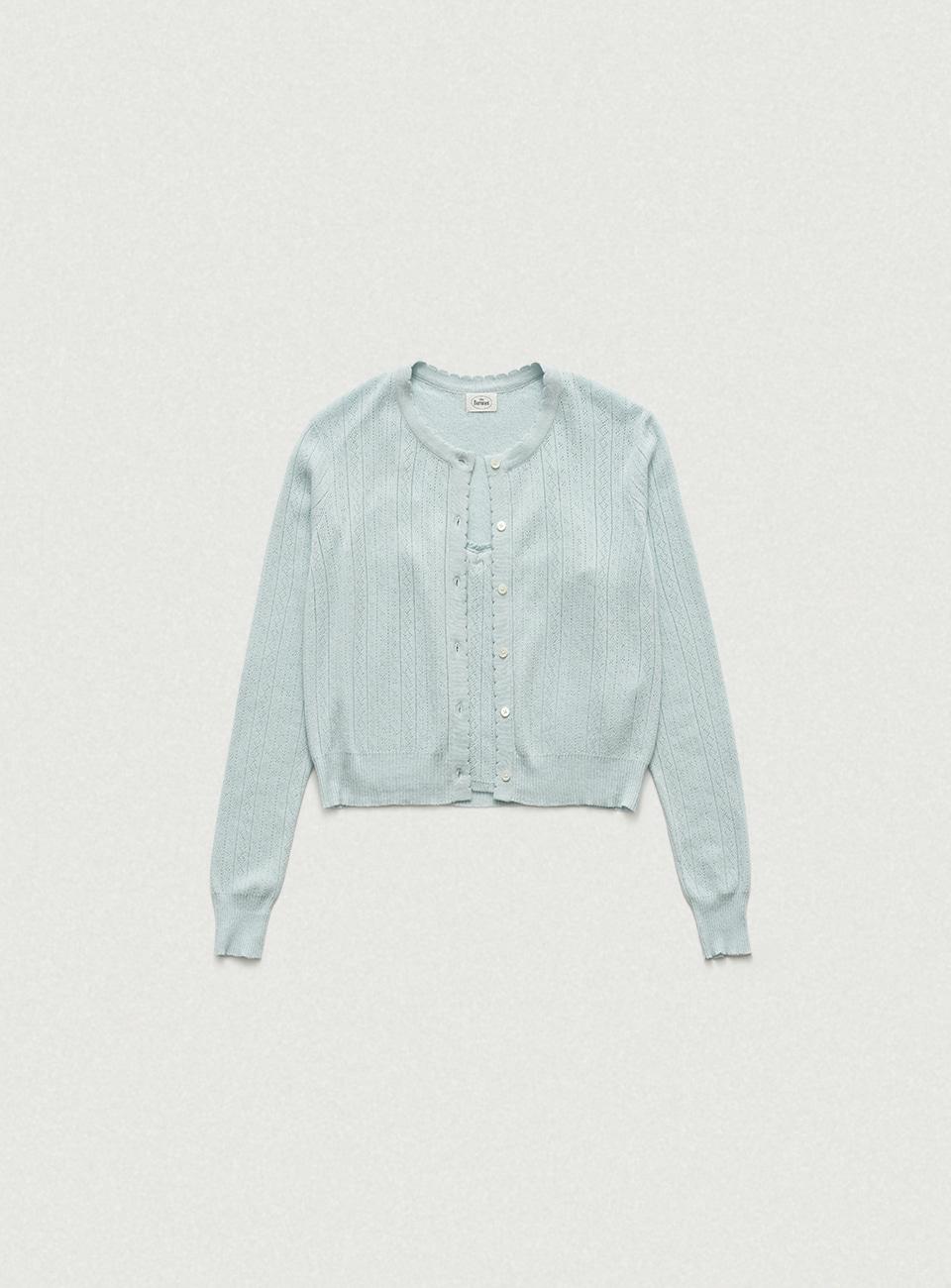 Lorin Pointelle Knit Cardigan Ensemble With Sleeveless Top [4월 초 순차 배송]